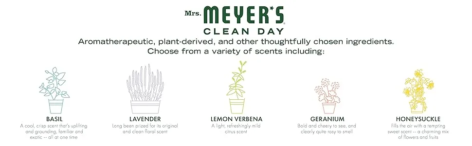 Mrs. Meyer's Kitchen Essentials Set, Includes: Hand Soap, Dish Soap, and All Purpose Cleaner, Lemon Verbena, 3 Count Pack - Mrs. Meyer