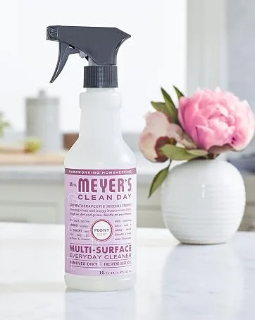 Mrs. Meyer's Kitchen Essentials Set, Includes: Hand Soap, Dish Soap, and All Purpose Cleaner, Lemon Verbena, 3 Count Pack - Mrs Meyers Peony Multi Surface Spray