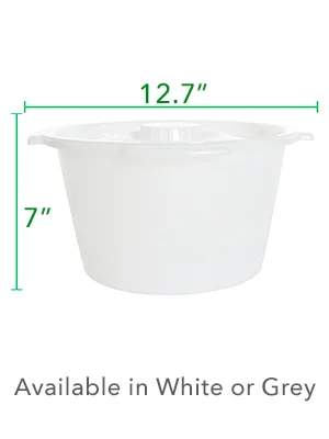 Half Pail for Commode Chair with Lid, White (6 Quart /1.5 Gallon Capacity), White, 1.5 Gallon (Half Pail) 1 Count (Pack of 1) White - product information 2