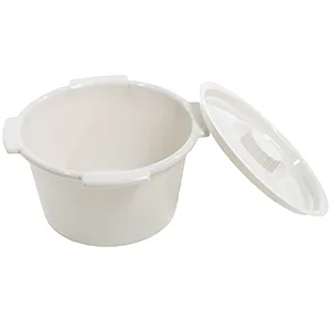 Half Pail for Commode Chair with Lid, White (6 Quart /1.5 Gallon Capacity), White, 1.5 Gallon (Half Pail) 1 Count (Pack of 1) White - product information 4