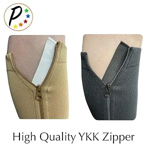 Presadee Original Closed Toe 20-30 mmHg Zipper Compression Calf Leg Socks Large/X-Large (1 Pair) Black - Presadee Inner Fabric Zipper Socks