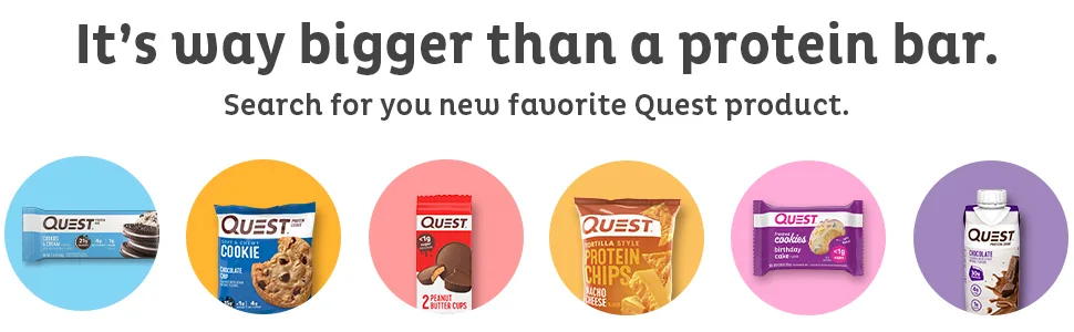 Quest Nutrition Dipped Chocolate Chip Cookie Dough Protein Bars, High Protein, Low Carb, Gluten Free, Keto Friendly, 12 Count - Cross sale image showing Quest products in different categories