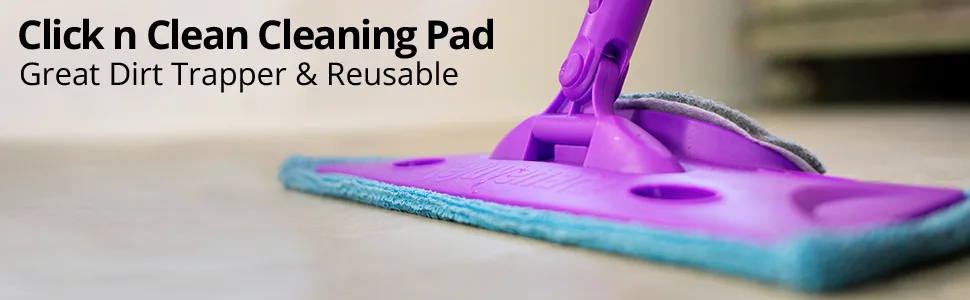 Rejuvenate Click N Clean Microfiber Mop Cleaning Pad Refill - Microfiber Cleaning Pad, Wet Mop Pad, Dry Mop Pad, Cleaning Pad, Machine Washable Cleaning Pad