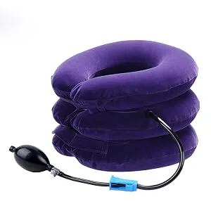 RUNZI Cervical Neck Traction Device Inflatable Neck Stretcher, Easy to Use for Chronic Neck and Shoulder Pain Relief Traction Spine Alignment, Neck Cervical Brace Grey - product information 7