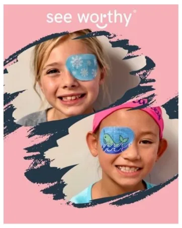 See Worthy Magical Eye Patches - Smart Design & Adhesive Technology Breathable & Comfortable Lazy Eye Patches for Kids - Soft Concave Shape & Fun Designs (48pcs/Box) - Packaging May Vary - friendly small sterile eyepatchs sleeping dark double vision payches child disposable moisture