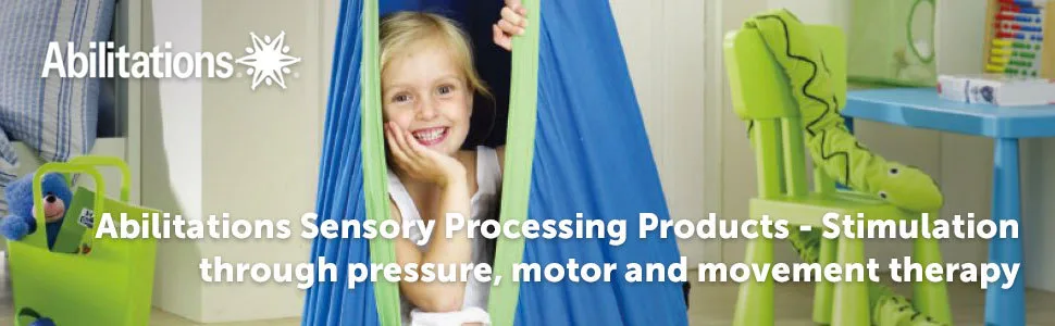 Abilitations Integrations Deep Pressure HuggMETankTop, Blue, Medium, Size 10 - Abilitations Sensory Processing Products - Stimulation through pressure, motor and movement therapy