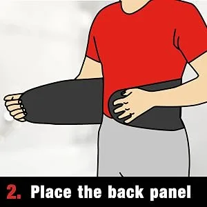 ACE Deluxe Back Stabilizer, with Lumbar Support, Back Brace, Doctor Developed, Adjustable, Helps with Herniated Discs and Sciatica - Place the back panel