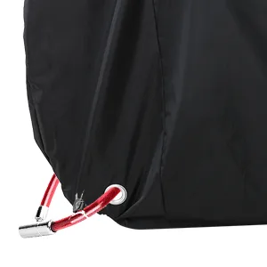 Aiskaer Bicycle Cover with Lock Hole Reflective Safety Loops for 29er Mountain Road Electric Bike Motorcycle Cruiser Outdoor Storage, Waterproof, Anti-UV, Heavy Duty Ripstop Material 210D Black - 300-3