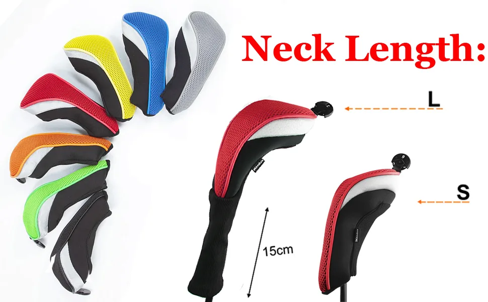 Andux Golf Hybrid Club Head Covers with Interchangeable No. Tag Pack of 3 Red - Iron Club Head Covers