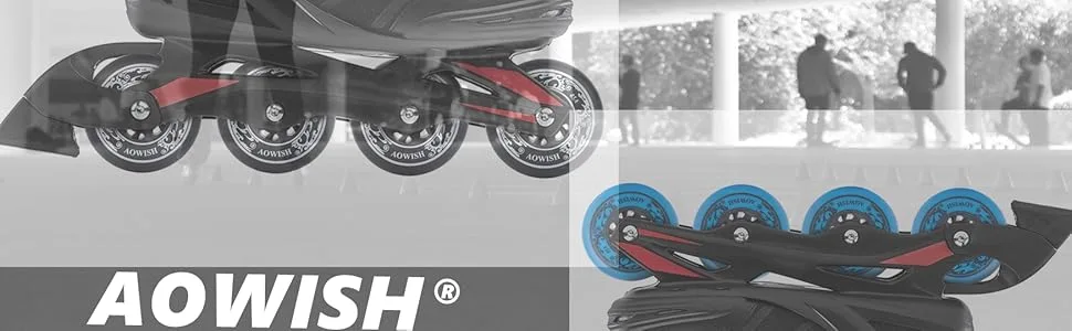 AOWISH 4-Pack Inline Skate Wheels Outdoor Asphalt Formula 85A Hockey Roller Blades Replacement Wheel with Bearings ABEC-9 and Floating Spacers Red 80mm - THE BEST OUTDOOR WHEELS