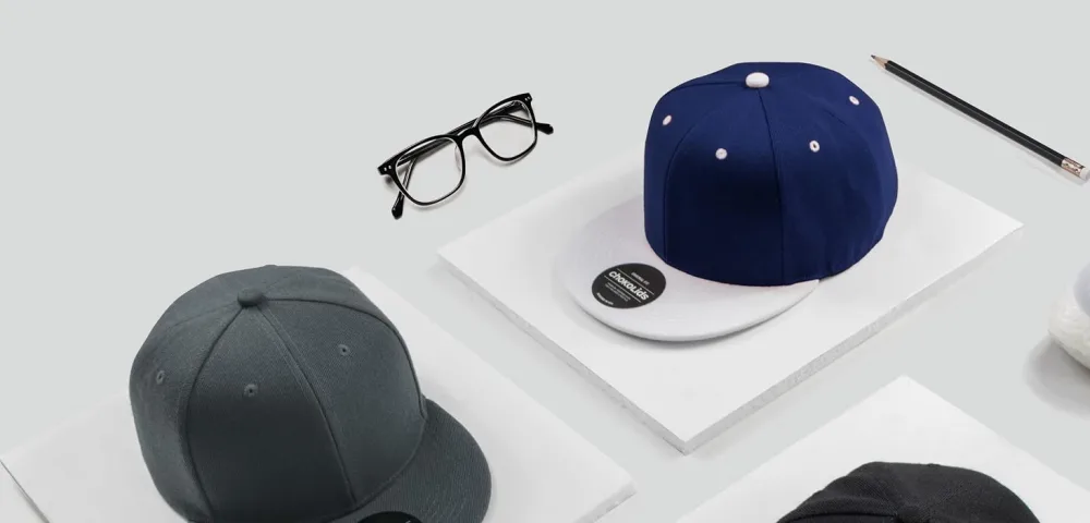 CHOK.LIDS Flat Bill Visor Classic Snapback Hat Blank Adjustable Brim High Top End Trendy Color Style Plain Tone Baseball Cap Black - snapback