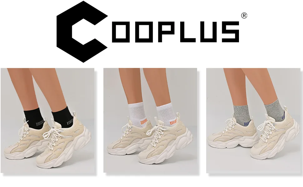 Cooplus Men's Cotton Athletic Ankle Socks Performance Cushioned Quarter Moisture Wicking Sock - 6 Pairs Black 6 Pairs Medium - product information 1