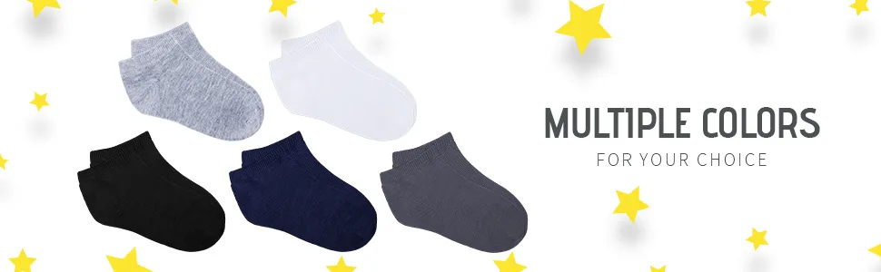 Cooraby 15 Pack Kids' Half Cushion Low Cut Athletic Ankle Socks Boys Girls Ankle Socks White 8-10 Years - multiple colors