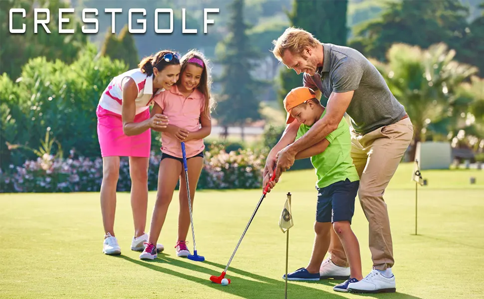 Crestgolf Two-Way Rubber Golf Putter for Kids or Adults green 33 inch - nice gift