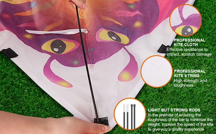 3 Pack Large Kites-Delta Devil Fish Jellyfish Octopus with Long Tail Kites for Kids & Adults Easy to Fly and Assemble, with 3  330 Ft High Strength String Rainbow Delta+Orange Devil Fish+Red Octopus - Rainbow, Octopus and Manta Fish Kite