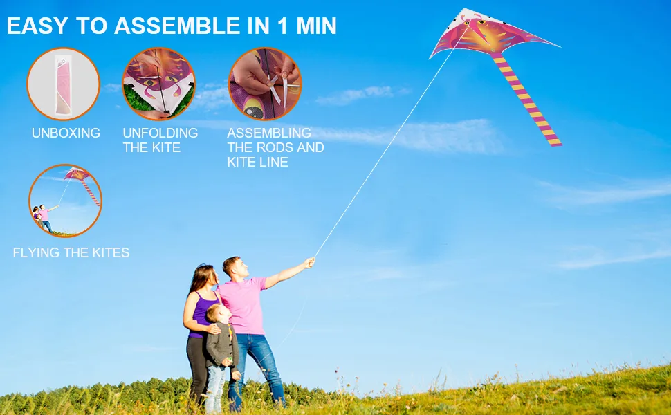 3 Pack Large Kites-Delta Devil Fish Jellyfish Octopus with Long Tail Kites for Kids & Adults Easy to Fly and Assemble, with 3  330 Ft High Strength String Rainbow Delta+Orange Devil Fish+Red Octopus - Rainbow, Octopus, Manta Fish Kite