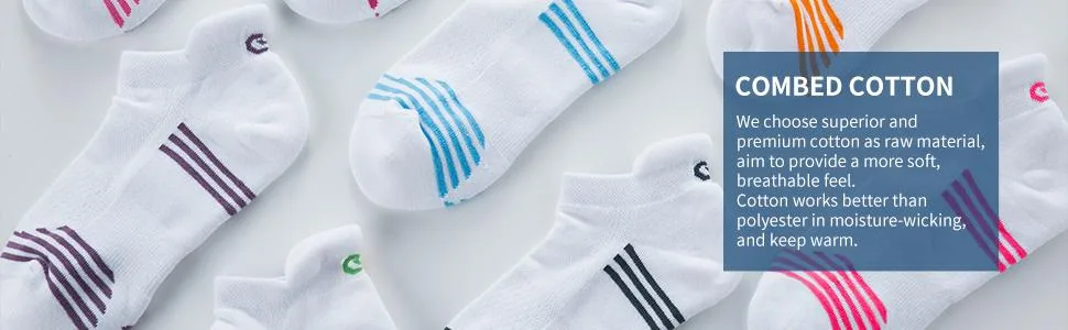 CelerSport 6 Pack Women's Ankle Running Socks Low Cut Athletic Sports Socks Medium Mixed - product information 23