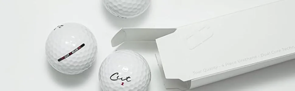 Cut Blue Golf Balls, 4 Piece Urethane (One Dozen) White - cut golf, golf balls
