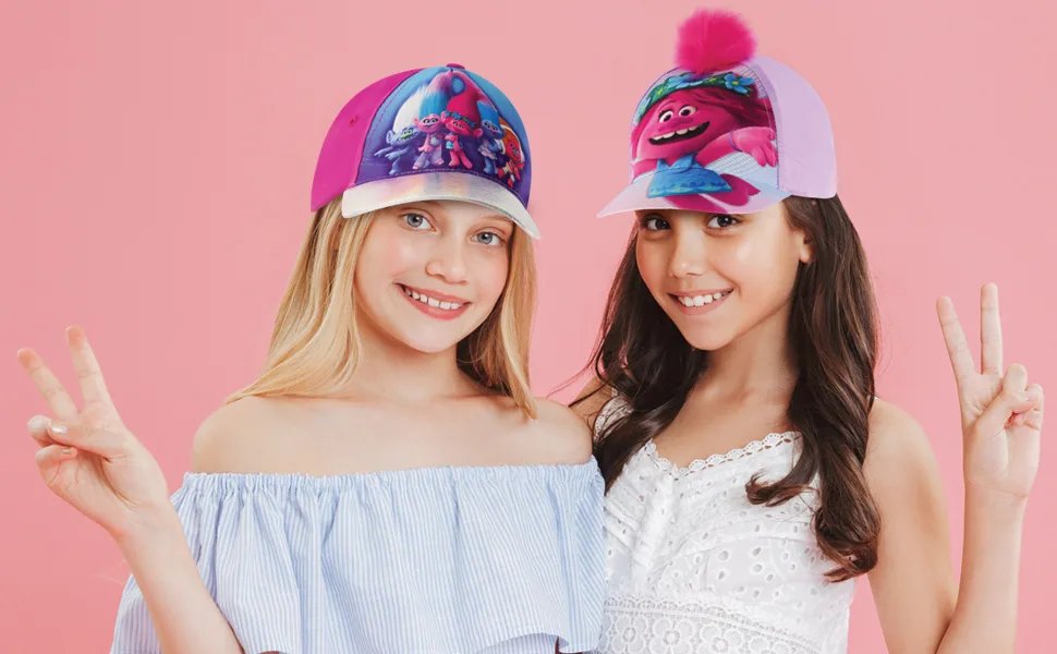DreamWorks Girls' Little Baseball Cap, Trolls Adjustable Kids Hat for Ages 4-10 Purple - product information 1