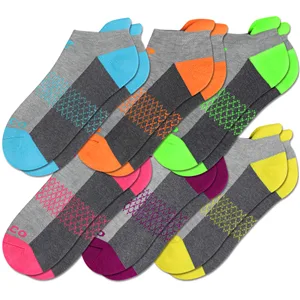eallco Womens Ankle Socks 6 Pairs Running Athletic Cushioned Sole Socks With Tab 6 Pairs Black 6-10 - product information 18