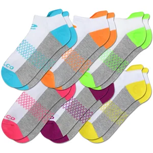 eallco Womens Ankle Socks 6 Pairs Running Athletic Cushioned Sole Socks With Tab 6 Pairs Black 6-10 - product information 19