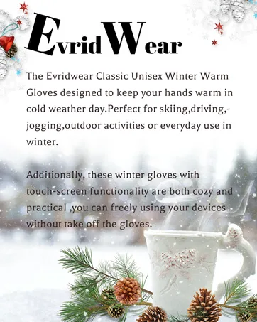 Evridwear Men Women Merino Wool String Knit Liner Warm Gloves 4 Sizes and Colors X-Large Black - warmth gloves