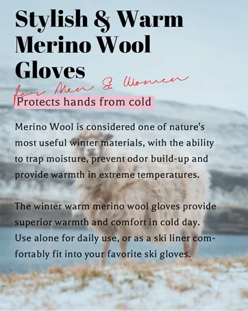 Evridwear Men Women Merino Wool String Knit Liner Warm Gloves 4 Sizes and Colors X-Large Black - wool winter gloves