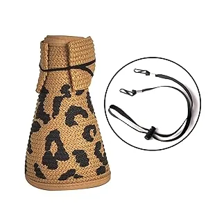 Women Sun Visors Foldable Straw Hats Summer Beach Packable Hat Floppy Wide Brim Cap Deep Style, Adjustable Size Khaki 3 - product information 6