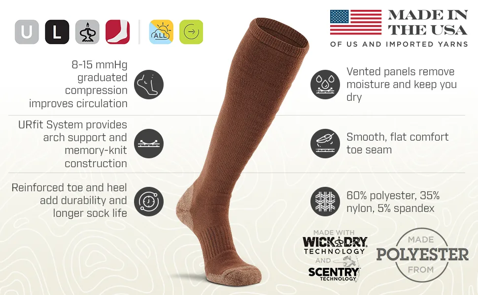 Fox River Men's Fatigue Fighter Over-The-Calf Socks with Upgraded Air Flow & Ultimate Comfort Black Large - 6036_4
