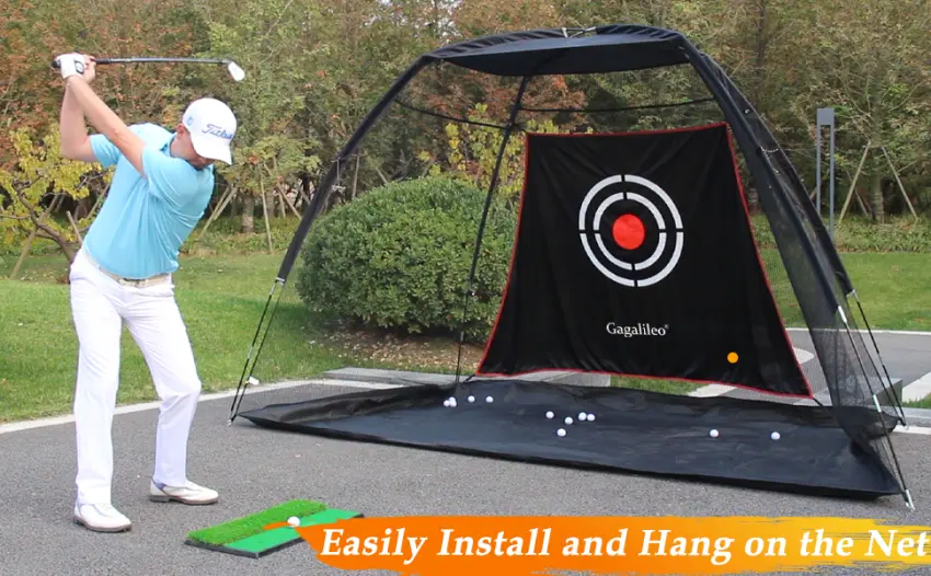 Golf Net,Golf Net Backyard Driving,Golf Driving Range,Golf Swing Net,Heavy Duty Golf Practice Net,Golf Practice Hitting Net,Quick Setup Golf Net with Target Cloth and Carry Bag(Style Optional) Target Cloth for 12x7x6FT Golf Nets - golf hitting target