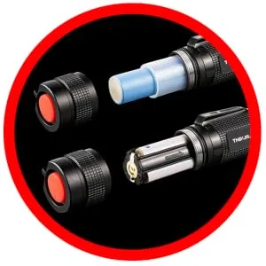 GearLight TAC LED Flashlight Pack - 2 Super Bright, Compact Tactical Flashlights with High Lumens for Outdoor Activity & Emergency Use - Gifts for Men & Women - Black - Two Battery Options