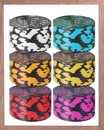 Grosun 6 Rolls 1.5 inch Nylon Webbing Belt Webbing Straps Purse Straps Backpack Straps Nylon Belt in Thermal Transfer Patterns Persian Style - Nylon Strap Nylon Webbing Webbing Straps Backpack Straps Nylon Belt