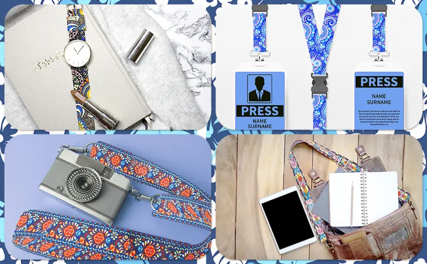 Grosun 6 Rolls 1.5 inch Nylon Webbing Belt Webbing Straps Purse Straps Backpack Straps Nylon Belt in Thermal Transfer Patterns Persian Style - Persian Nylon Webbing Belt Webbing Straps Purse Straps Backpack Straps Nylon Belt