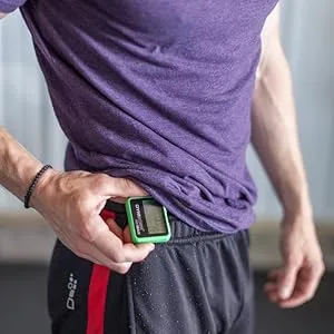 Gymboss Interval Timer and Stopwatch and Watchstrap - Bundle Black W/ Blue Buttons One Size Fits All - Waistband