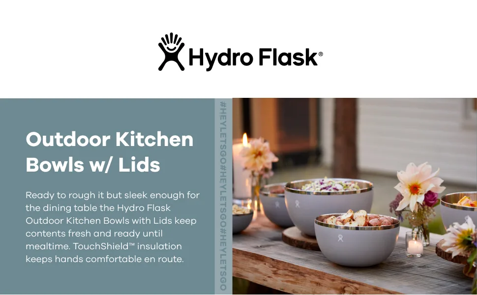 Hydro Flask Outdoor Kitchen Bowl - Stainless Steel Dinnerware Reusable Camping Gear Mess Kit - Dishwasher Safe, BPA-Free, Non-Toxic 1 Qt Birch - Block 1