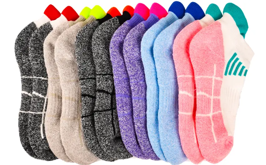 J.WMEET Womens Ankle Athletic Socks Low Cut Cushioned Breathable Running Performance Sport Tab Cotton Socks 6 Pack Multicoloured - womens ankle socks