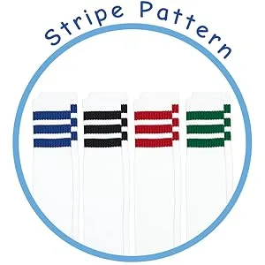 Jefferies Socks Boys' Girls Unisex Stripe Assorted Knee High Tube Socks 4 Pack Medium Rainbow Assorted - tube socks stripe