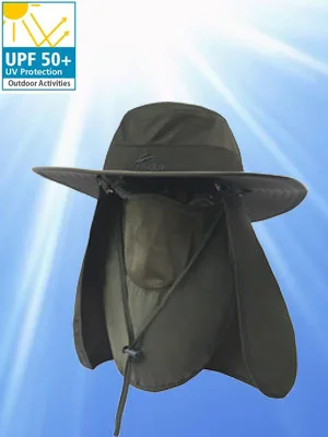 KOOLSOLY Fishing Hat,Sun Cap with UPF 50+ Sun Protection and Neck Flap,for Man and Women Light Grey - product information 2