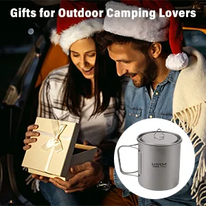Lixada Titanium Pot, Camping Pot Titanium Cup Tianium Backpacking Pot with Partable Foldable Handles for Outdoor Camping Hiking Backpacking 750 ML - product information 8