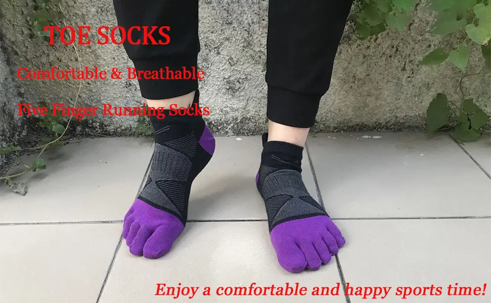 Meaiguo Womens Toe Socks Cotton Five Finger Socks No Show Toe Socks for Running Black/3pairs - product information 17
