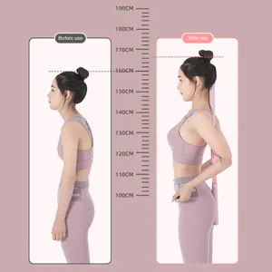 Meideli Yoga Sticks Training for Posture Corrector, Retractable Humpback Correction Stick Open Shoulders & Back, Yoga Sticks Stretching Tool for Child, Teenager, Adults Pink - Improve posture