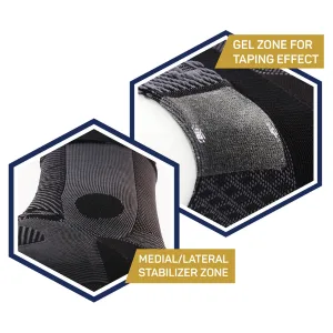 OS1st AF7 Ankle Bracing Sleeve-Left, Black, Large - AF7 Gel Zones