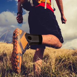 OS1st AF7 Ankle Bracing Sleeve-Left, Black, Large - AF7 Hiker