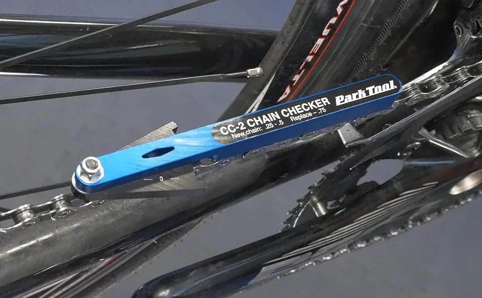 Park Tool Chain Checker - Park Tool CC-2 Bicycle Chain Checker in use