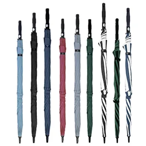 Prospo Golf Umbrella 62 inch Large Auto-Open Windproof Oversized Stick Vented Umbrellas Black Black-B 62 inch - 9 Colors Are Available
