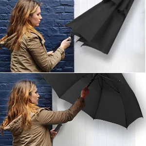 Prospo Golf Umbrella 62 inch Large Auto-Open Windproof Oversized Stick Vented Umbrellas Black Black-B 62 inch - Auto Open Mechanism