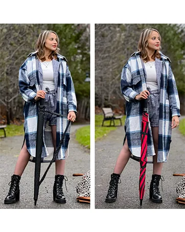 Prospo Golf Umbrella 62 inch Large Auto-Open Windproof Oversized Stick Vented Umbrellas Black Black-B 62 inch - product information 16