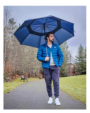 Prospo Golf Umbrella 62 inch Large Auto-Open Windproof Oversized Stick Vented Umbrellas Black Black-B 62 inch - product information 17