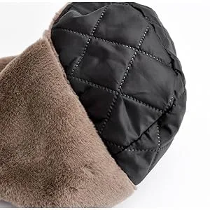 Adults Winter Cozy Plush Ushanka Russian Hat Windproof Full Hood Earflap Hat Warm Cold Proof Ski Hunting Cycling Trapper Hats Black - product information 4