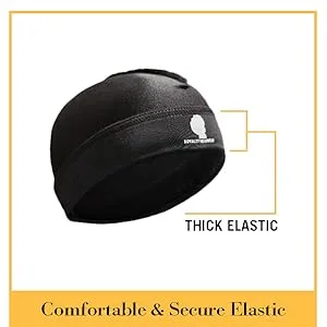 Royalty Headwear Premium Wave Cap, The Best Wave Cap for for 360, 540, and 720 Waves Black - 2324